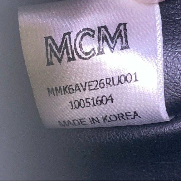 MCM VISETOS SMALL STARK SIGNATURE MONOGRAM LOGO BACKPACK BOOKBAG RUBY RED $720 - Picture 4 of 16